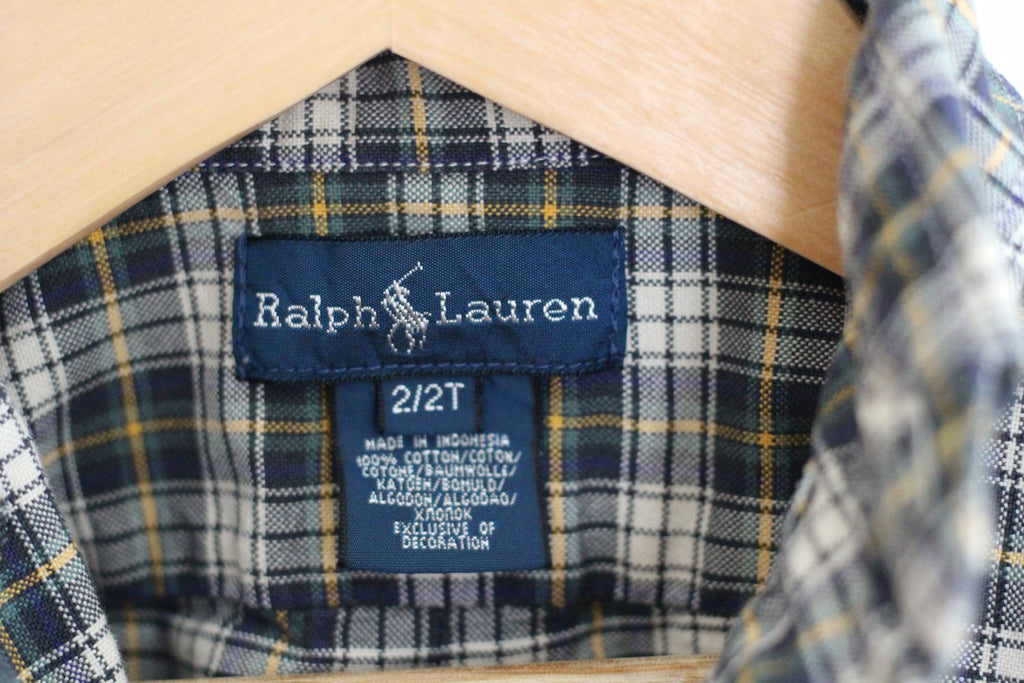 Ralph Lauren Plaid Long Sleeve Button Down - size 2t