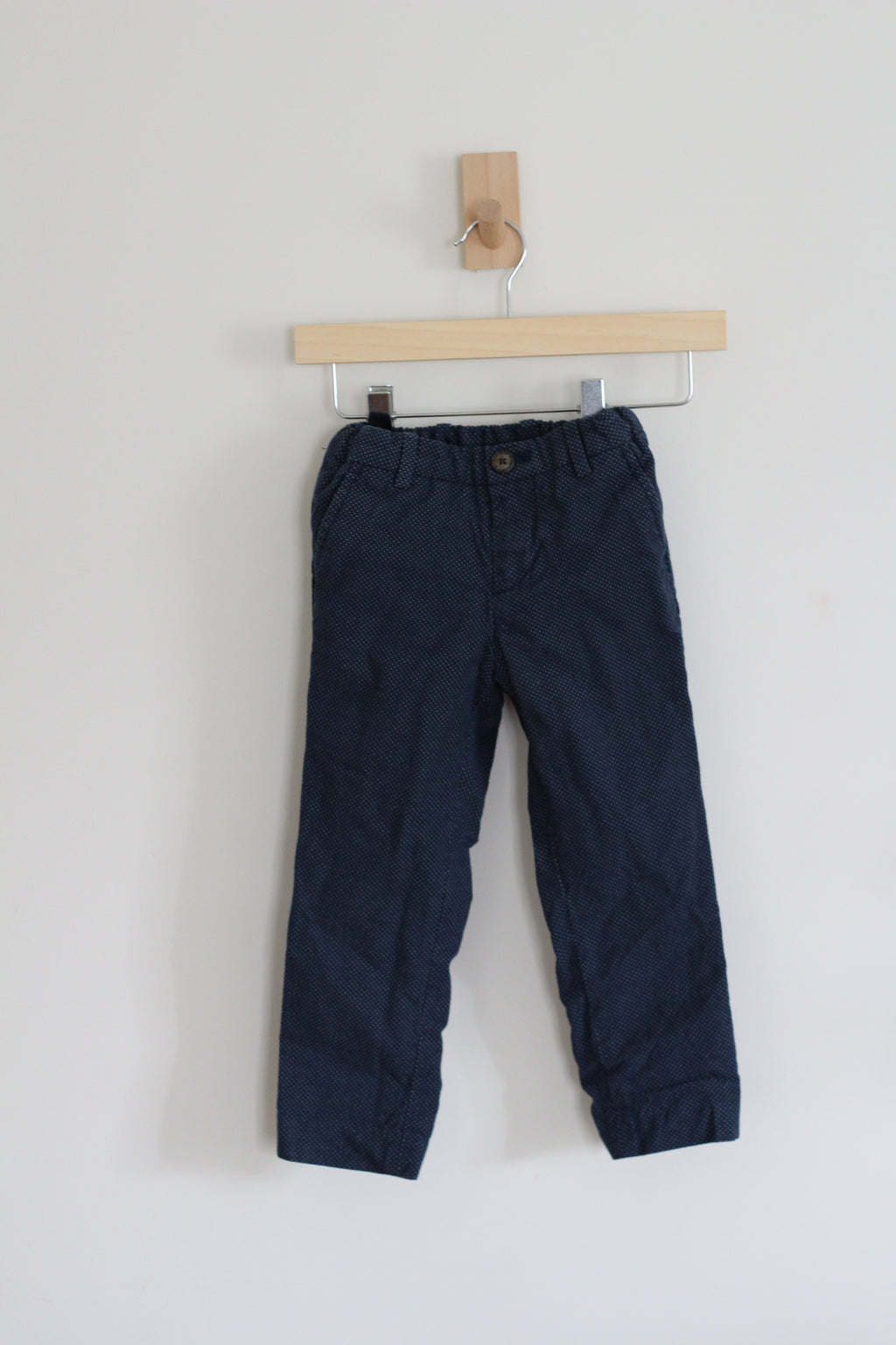 H&M Blue Dotted Dress Pants - size 3-4 T