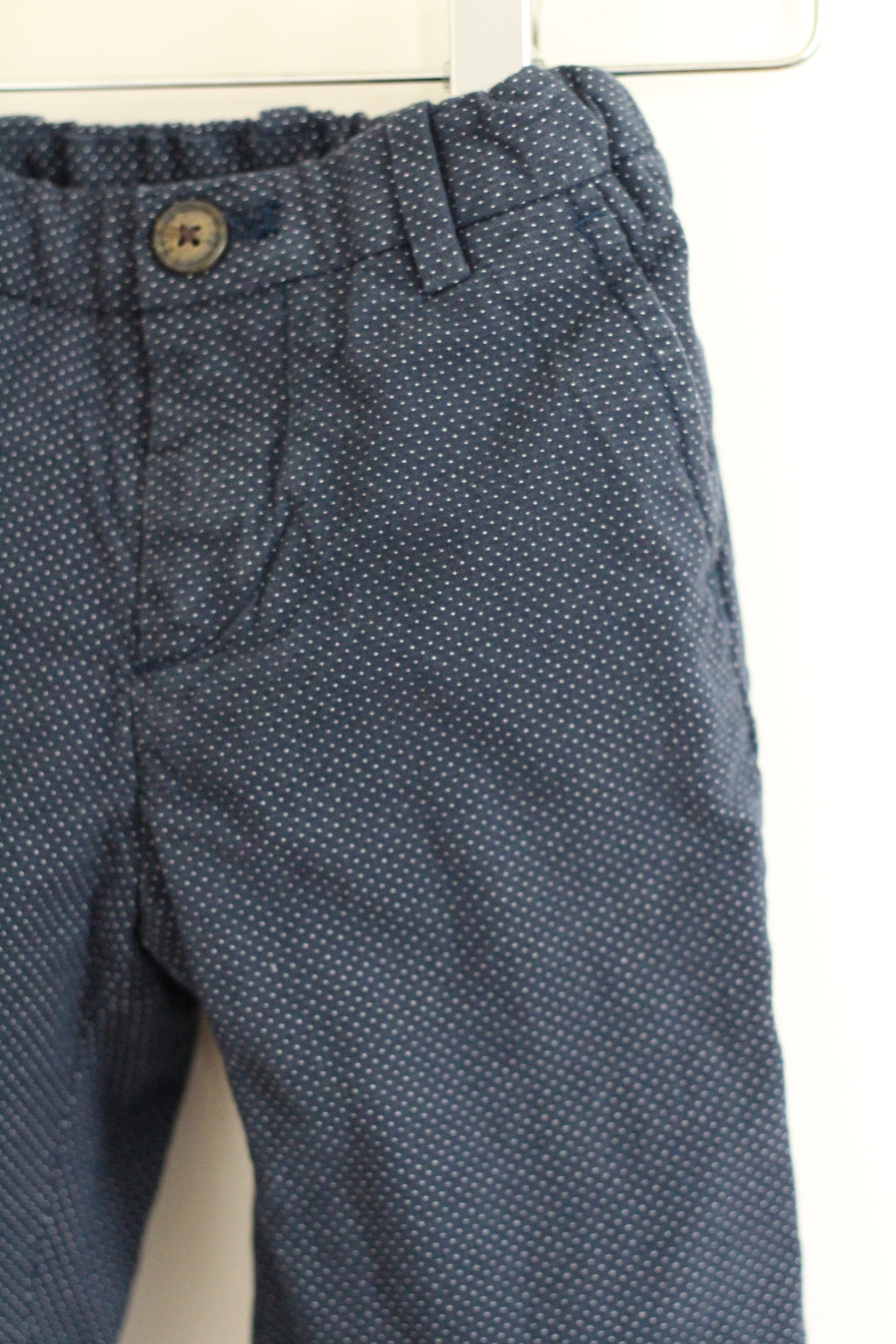 H&M Blue Dotted Dress Pants - size 3-4 T