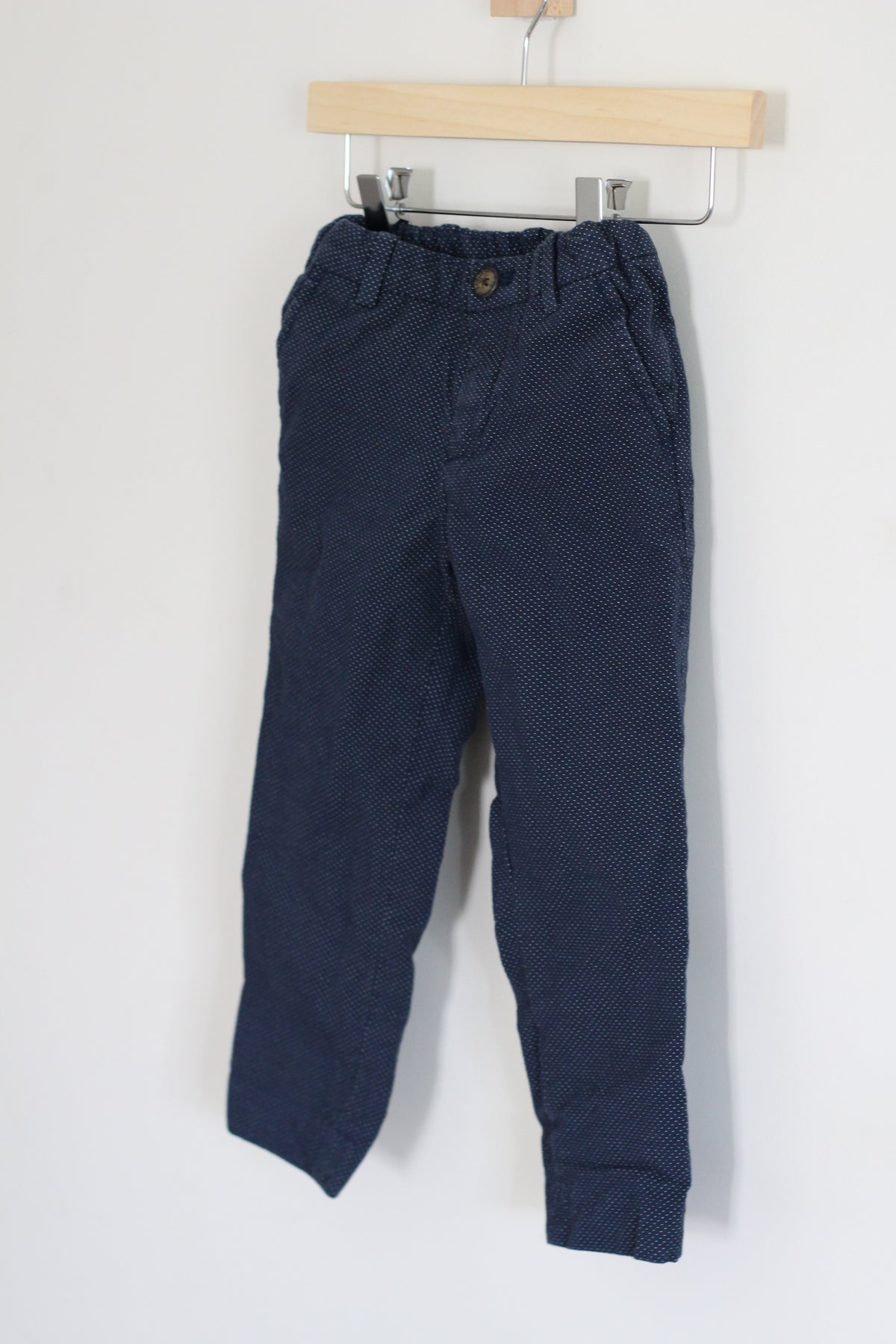 H&M Blue Dotted Dress Pants - size 3-4 T