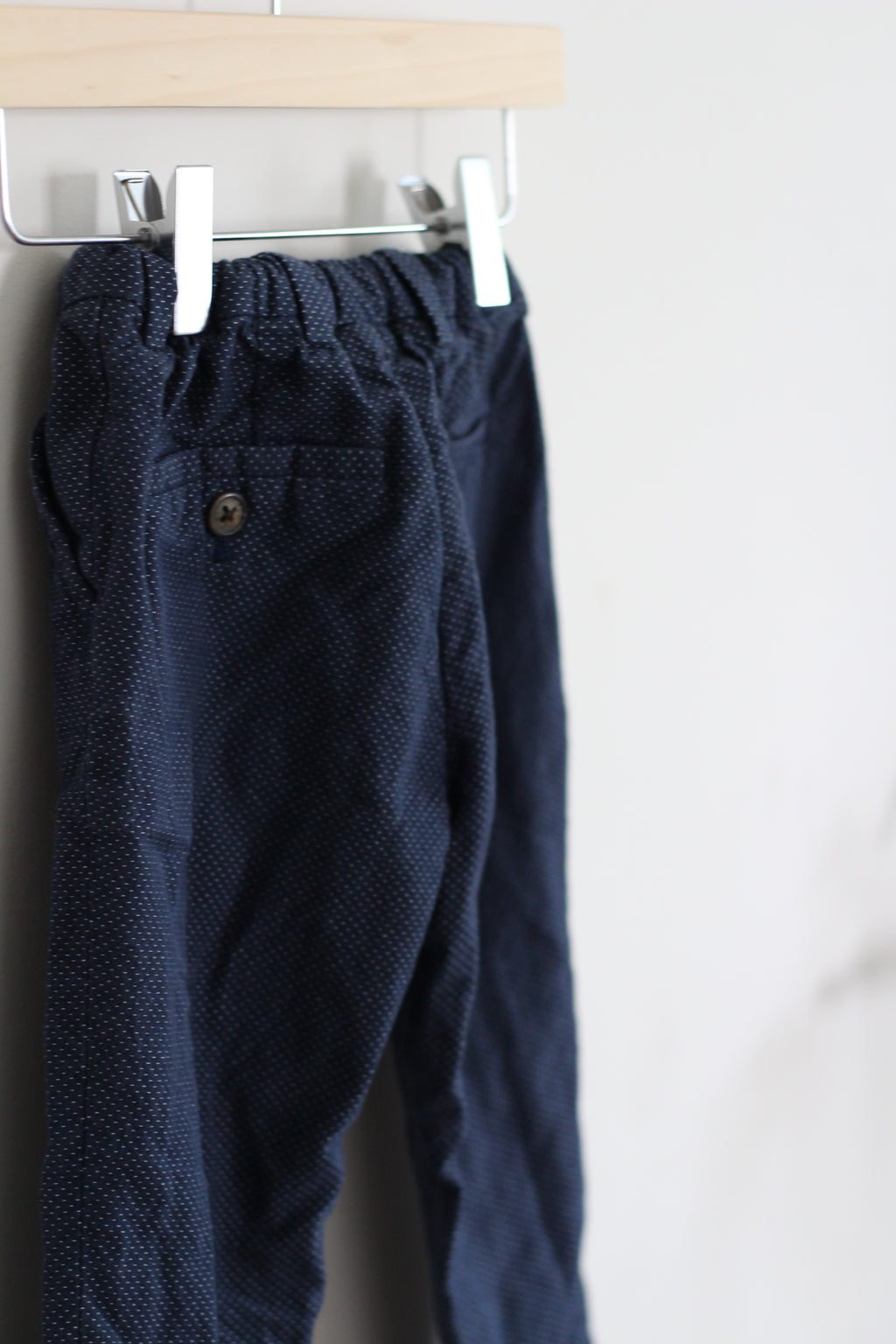 H&M Blue Dotted Dress Pants - size 3-4 T