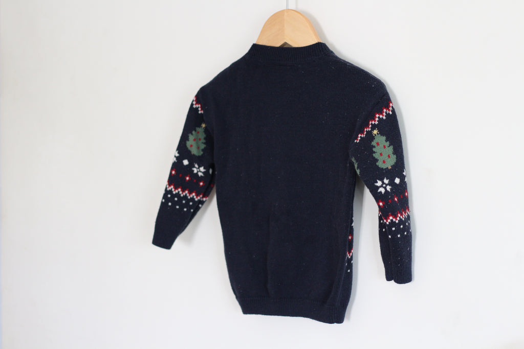 H&M Christmas Truck Sweater in Navy - size 18 months