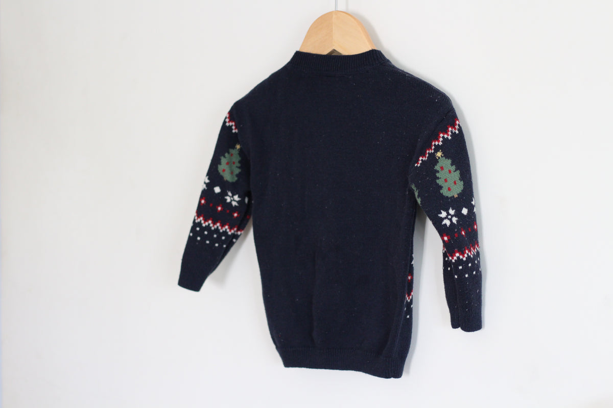 H&M Christmas Truck Sweater in Navy - size 18 months
