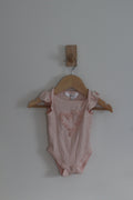 Emily + Oliver Light Pink Heart Ribbed Bodysuit - 3-6 months