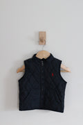 Polo Ralph Lauren Dark Navy Toddler Fleece Lined Quilted Vest - size 12 months