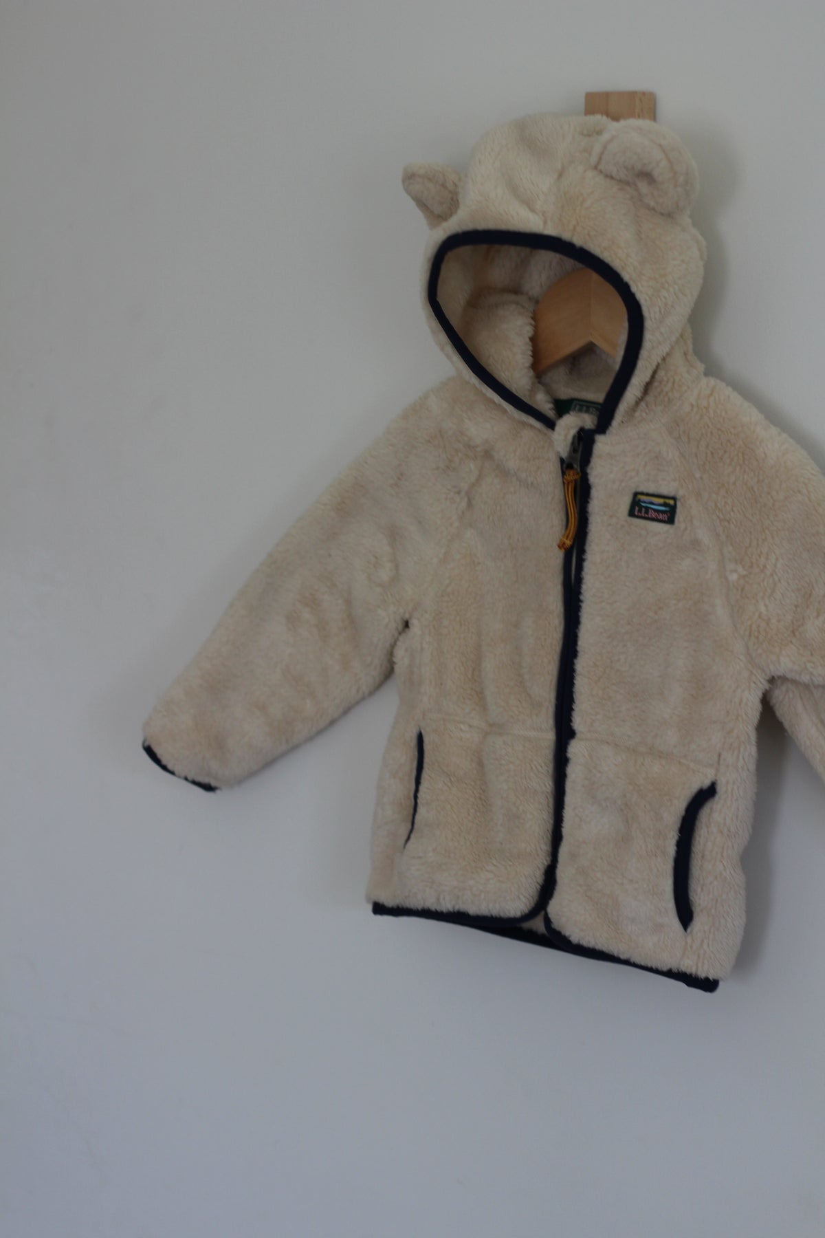 L.L. Bean Hooded Sherpa in Cream - size 12 - 18 months