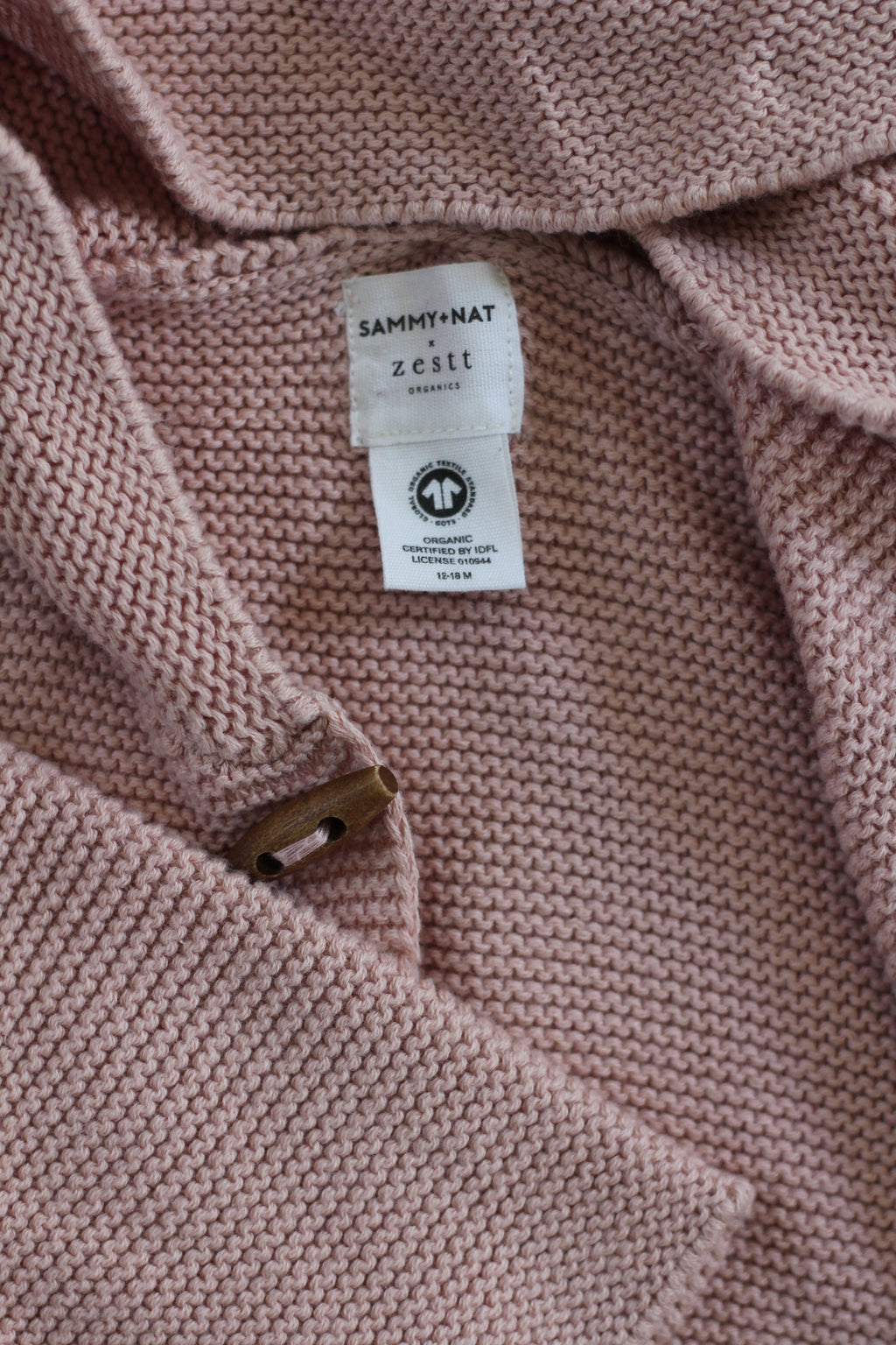 GOTS Certified Sammy + Nat x Zestt Organics Organic Cotton Sweater - size 12 - 18 months