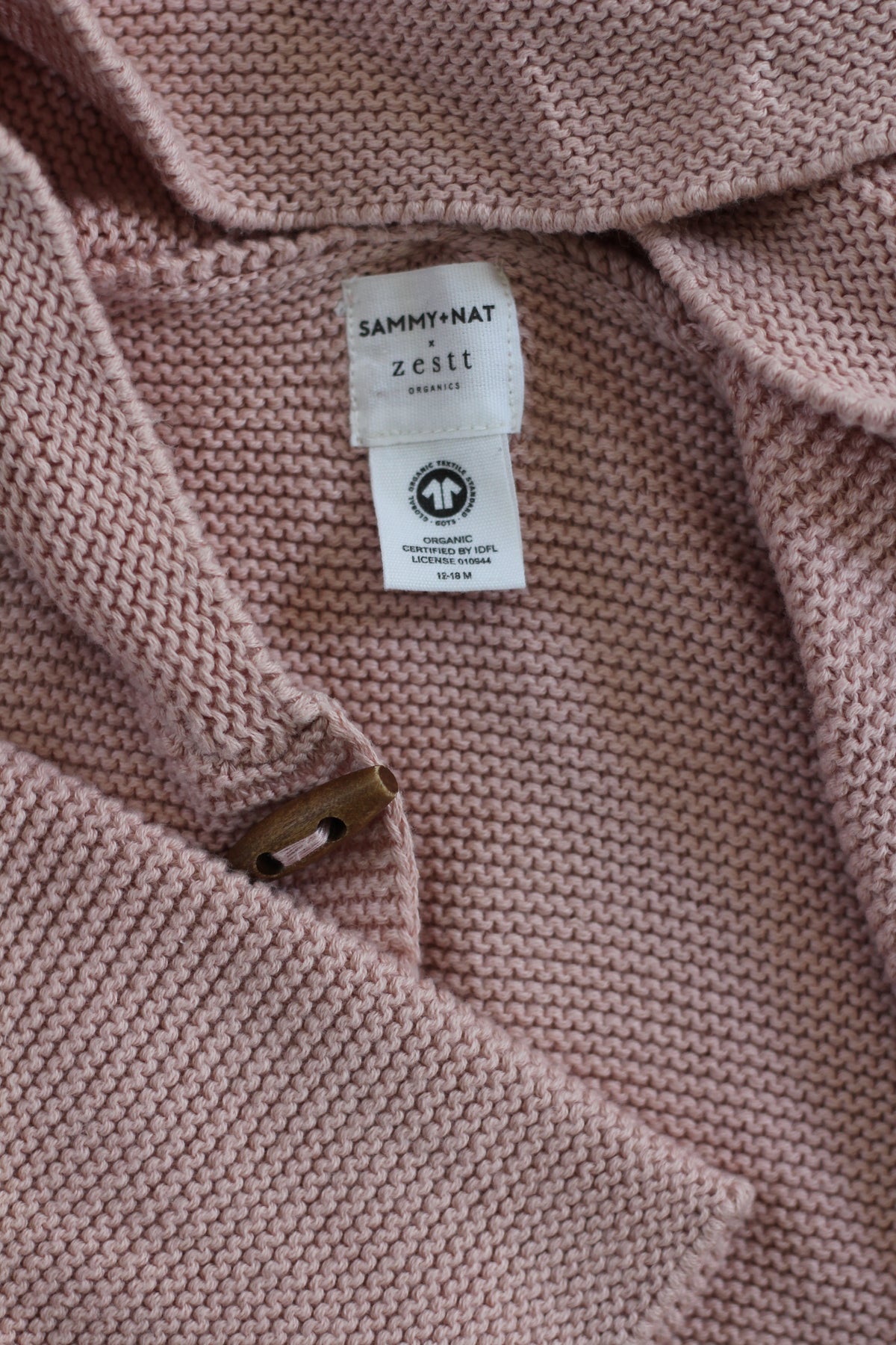 GOTS Certified Sammy + Nat x Zestt Organics Organic Cotton Sweater - size 12 - 18 months