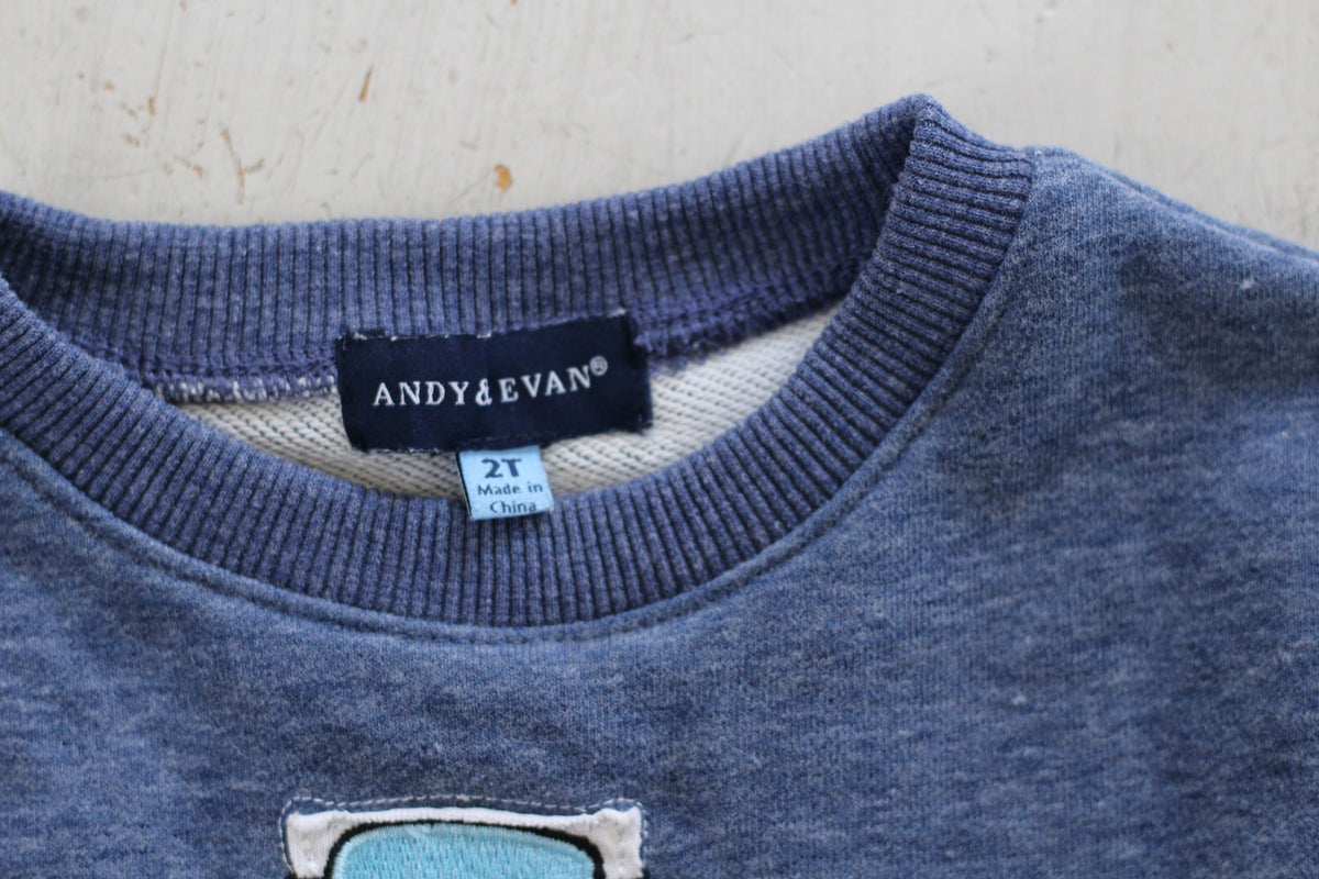Andy & Evan Navy Polar Bear Sweater - size 2t
