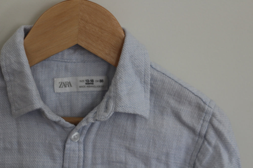 Zara Baby Long Sleeve Button Down - size 12 to 18 months