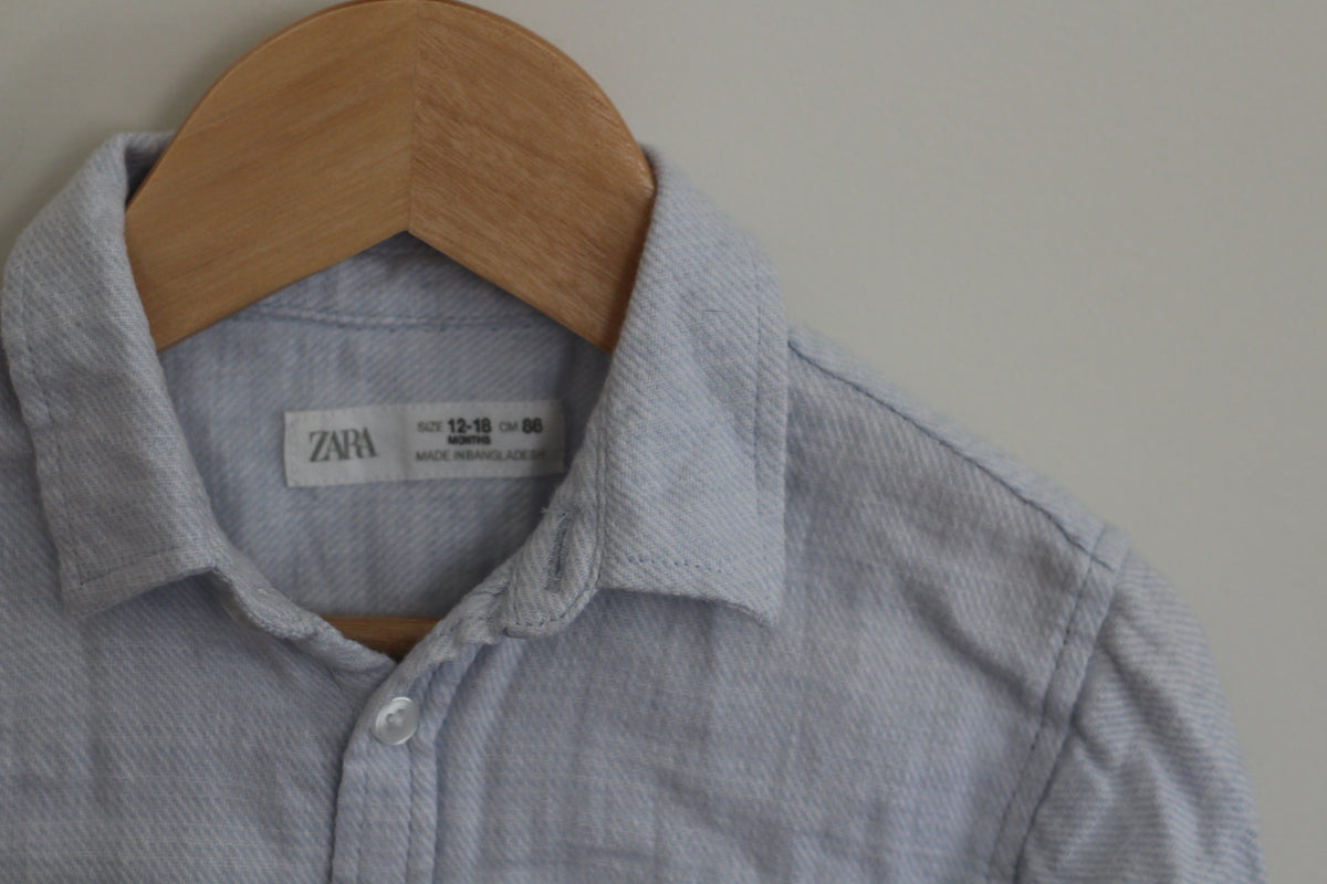 Zara Baby Long Sleeve Button Down - size 12 to 18 months