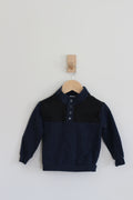 Miles the Label Half Snap Colorblock Sweatshirt - size 24 months