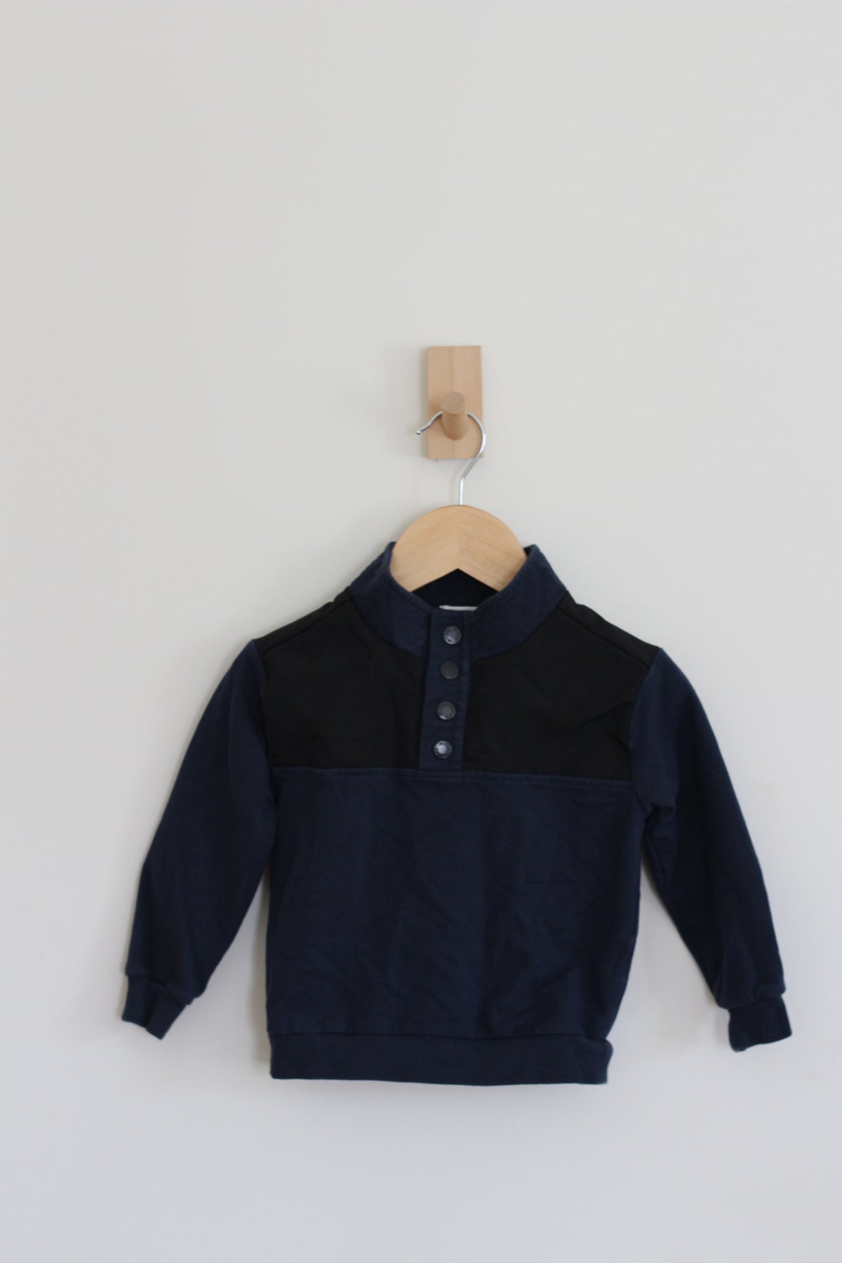 Miles the Label Half Snap Colorblock Sweatshirt - size 24 months