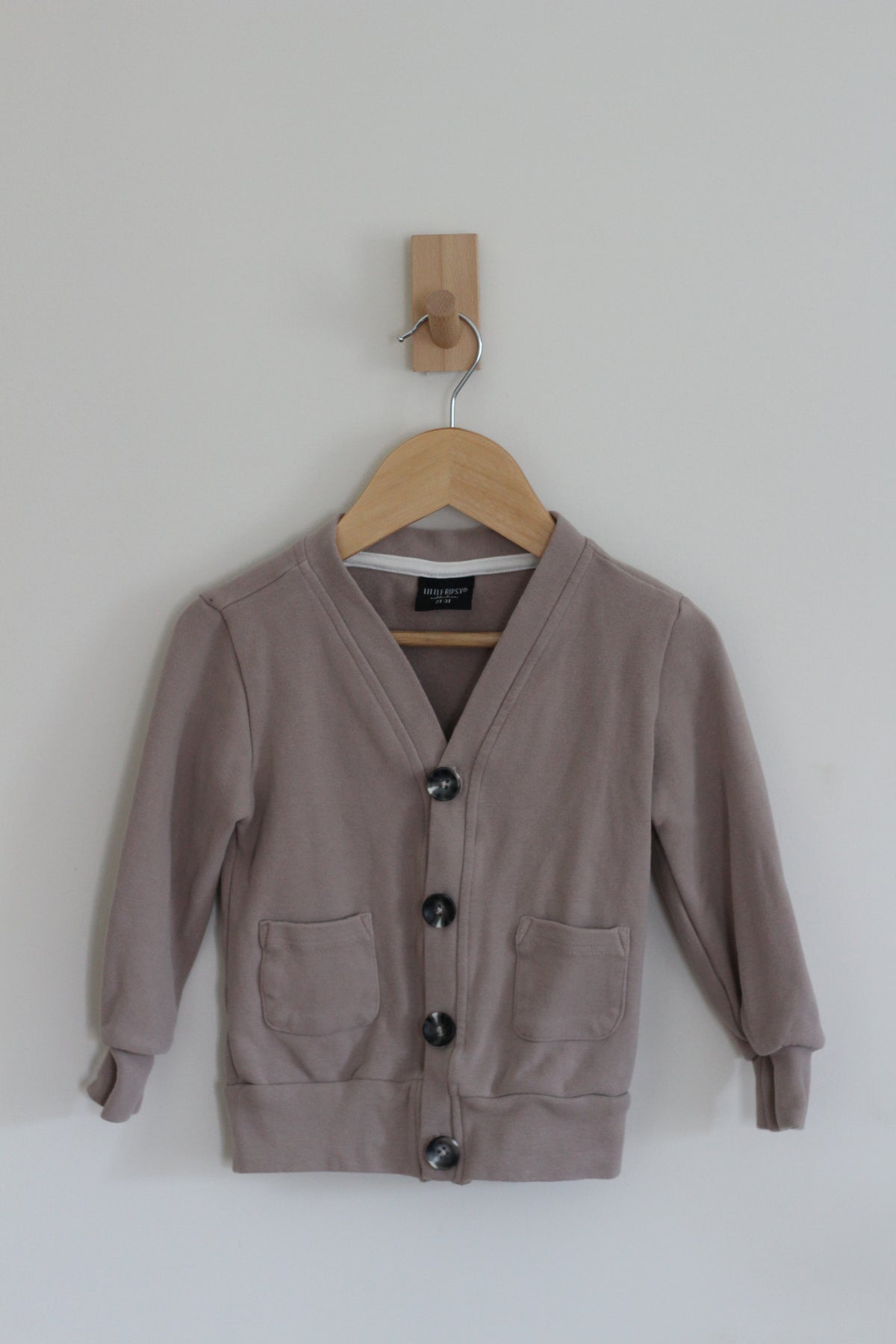Little Bipsy Taupe Cardigan - size 2 - 3T
