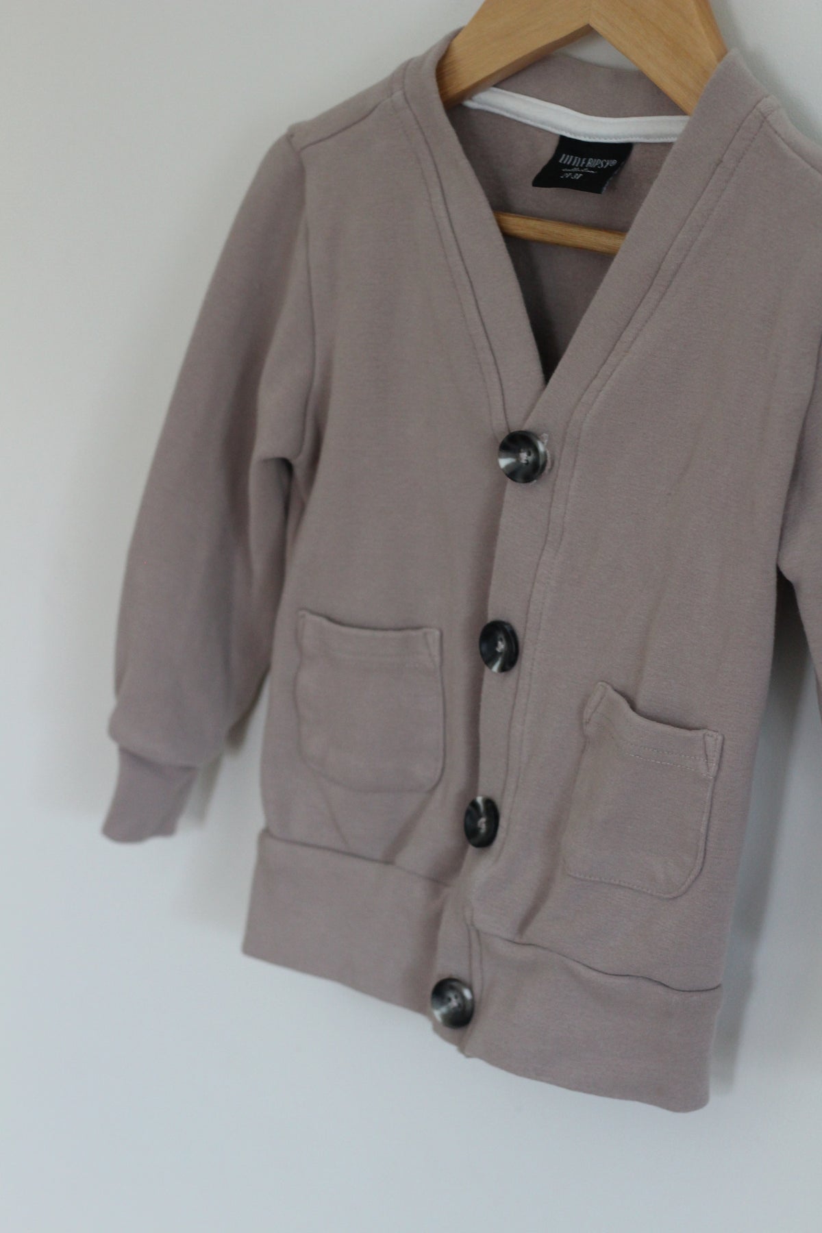 Little Bipsy Taupe Cardigan - size 2 - 3T