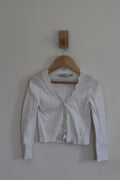 Vineyard Vines White Scalloped Knit Cardigan - size 3t