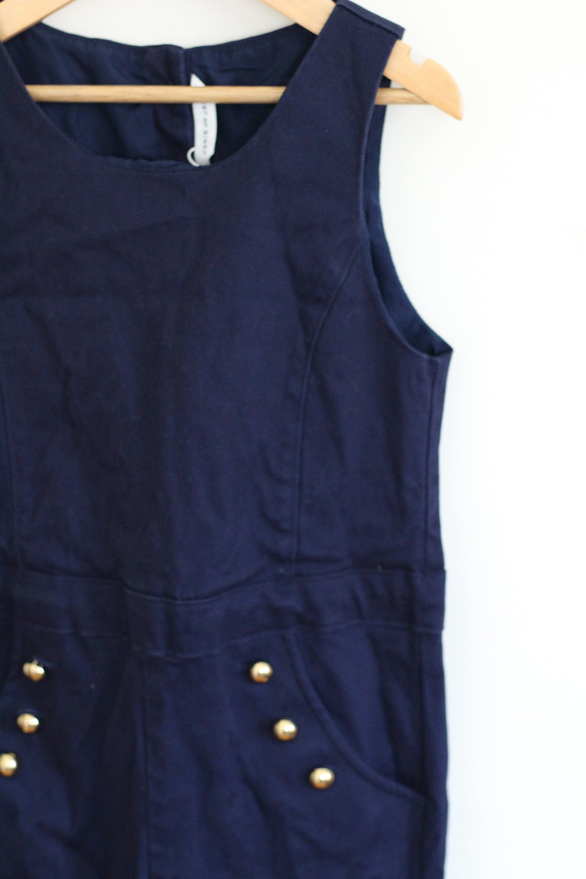 Janie + Jack Sailor Button Navy Blue Jumper - size 10