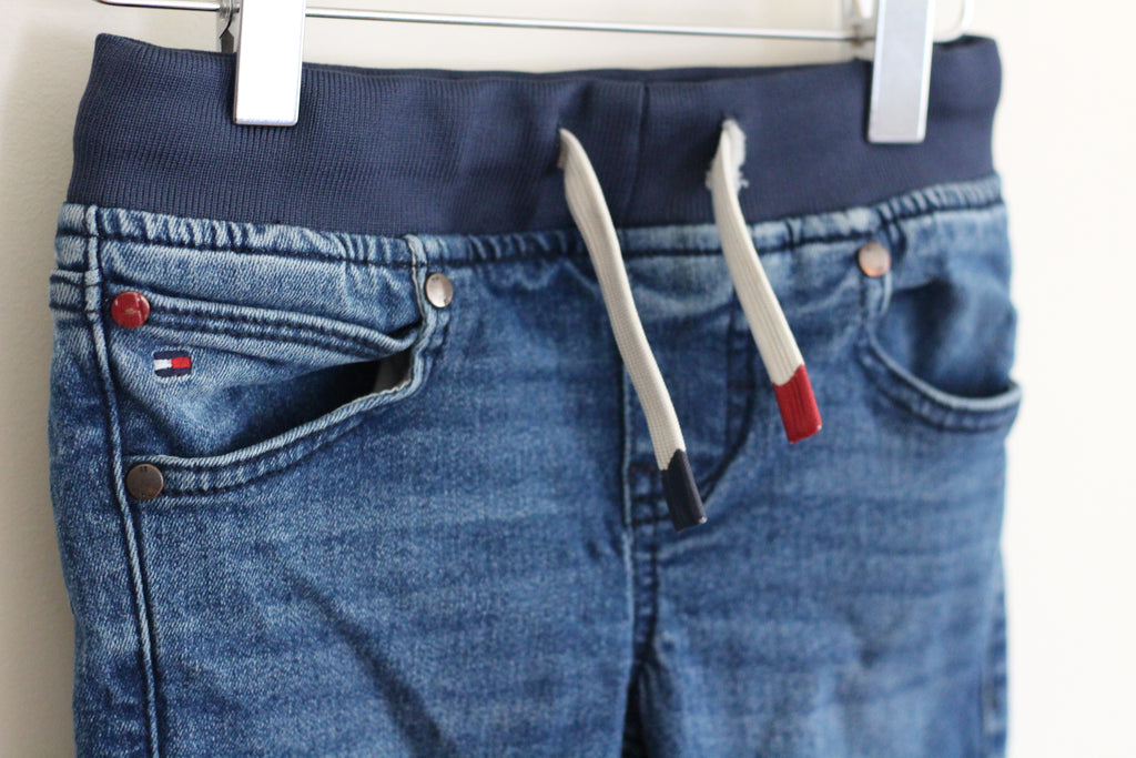 Tommy Hilfiger Boys Pull - On Knit Waist Slim Jeans - size 5