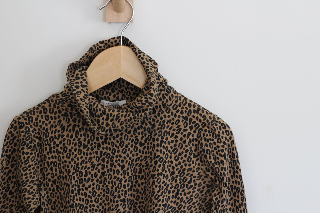Crewcuts Tissue Turtleneck in Leopard - size 6 - 7