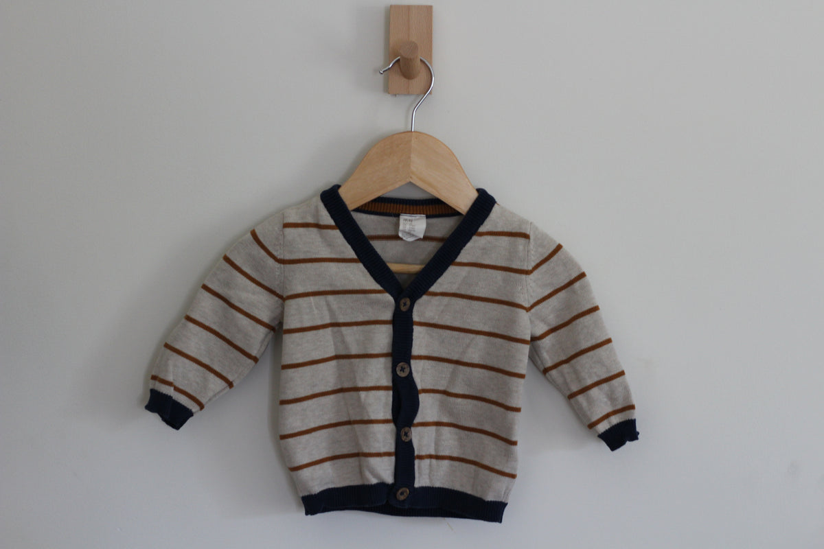 H&M Boys Striped Cardigan - size 4-6 months