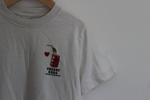 Abercrombie Kids "Fueled by Cherry Soda" Oversized Graphic Tee - size 9 / 10