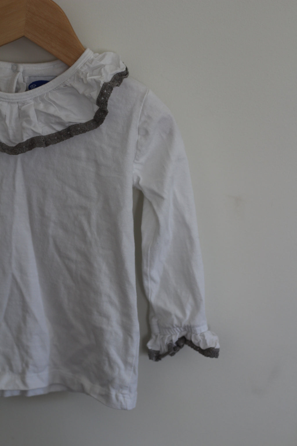 Patricia Mendiluce Ruffle Collar Long-Sleeve Shirt - size 3