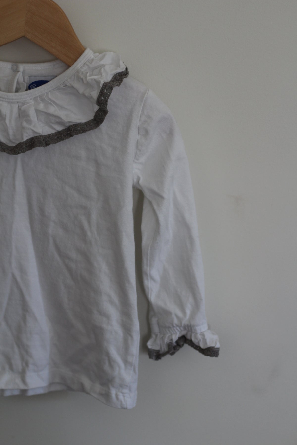 Patricia Mendiluce Ruffle Collar Long-Sleeve Shirt - size 3