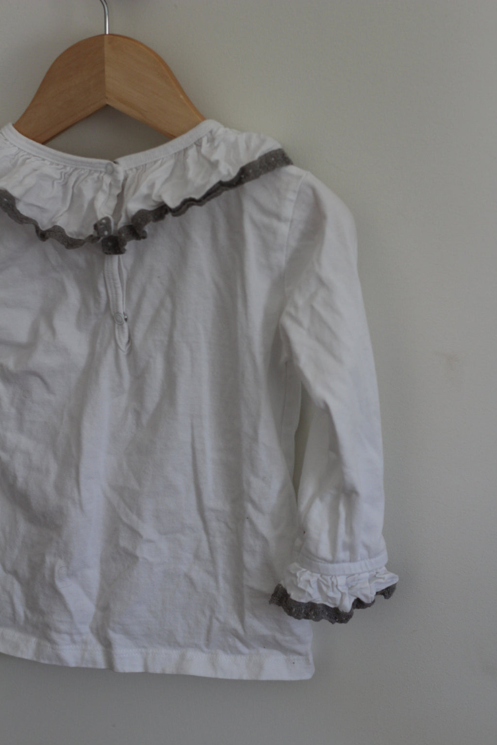 Patricia Mendiluce Ruffle Collar Long-Sleeve Shirt - size 3