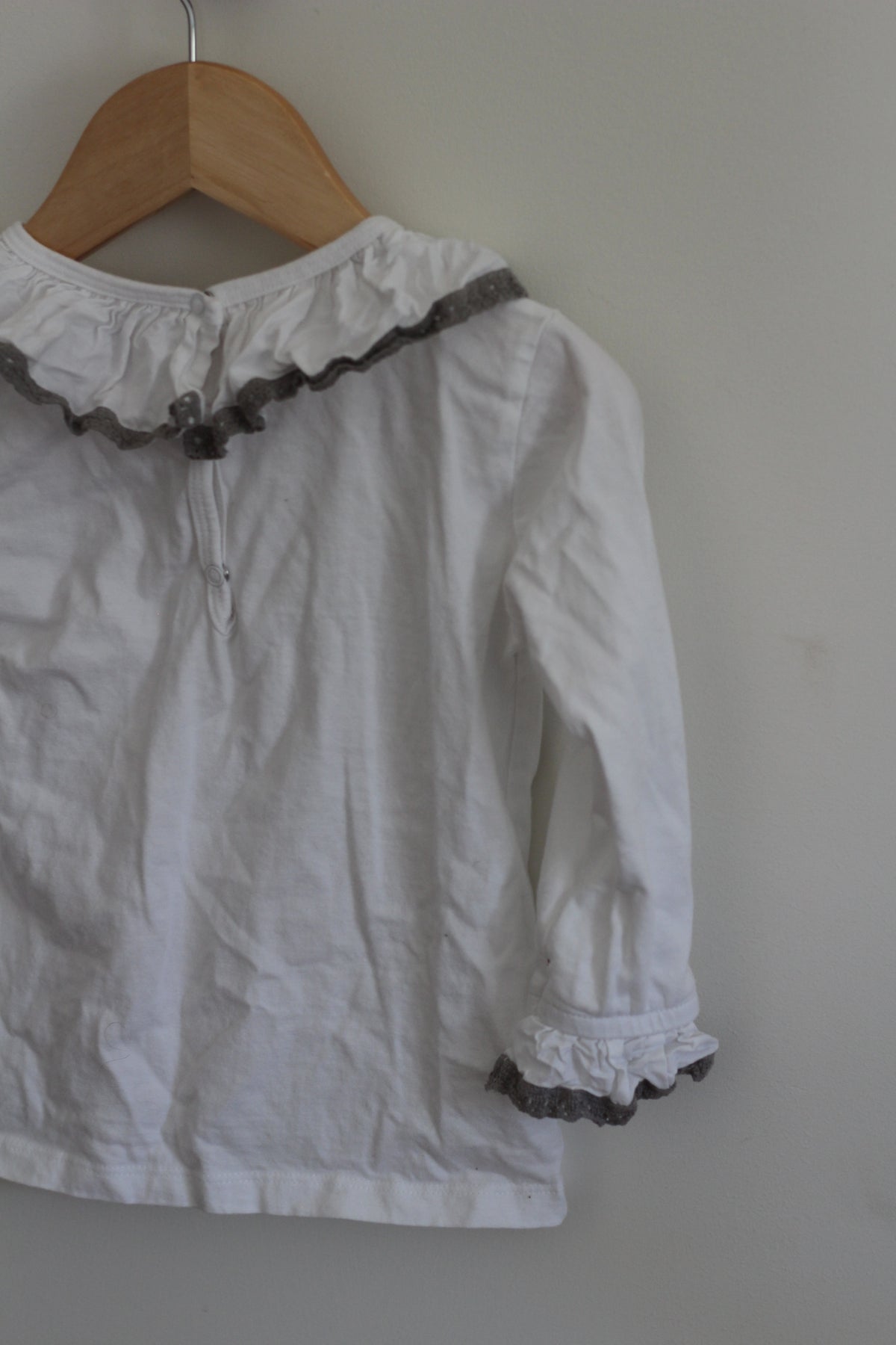 Patricia Mendiluce Ruffle Collar Long-Sleeve Shirt - size 3