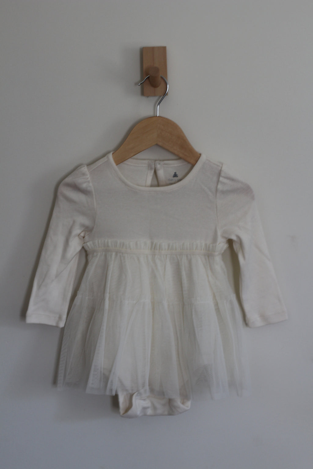 Baby Gap Long Sleeve Tulle Bodysuit Dress - size 12 - 18 months