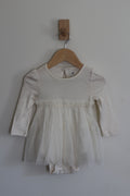 Baby Gap Long Sleeve Tulle Bodysuit Dress - size 12 - 18 months