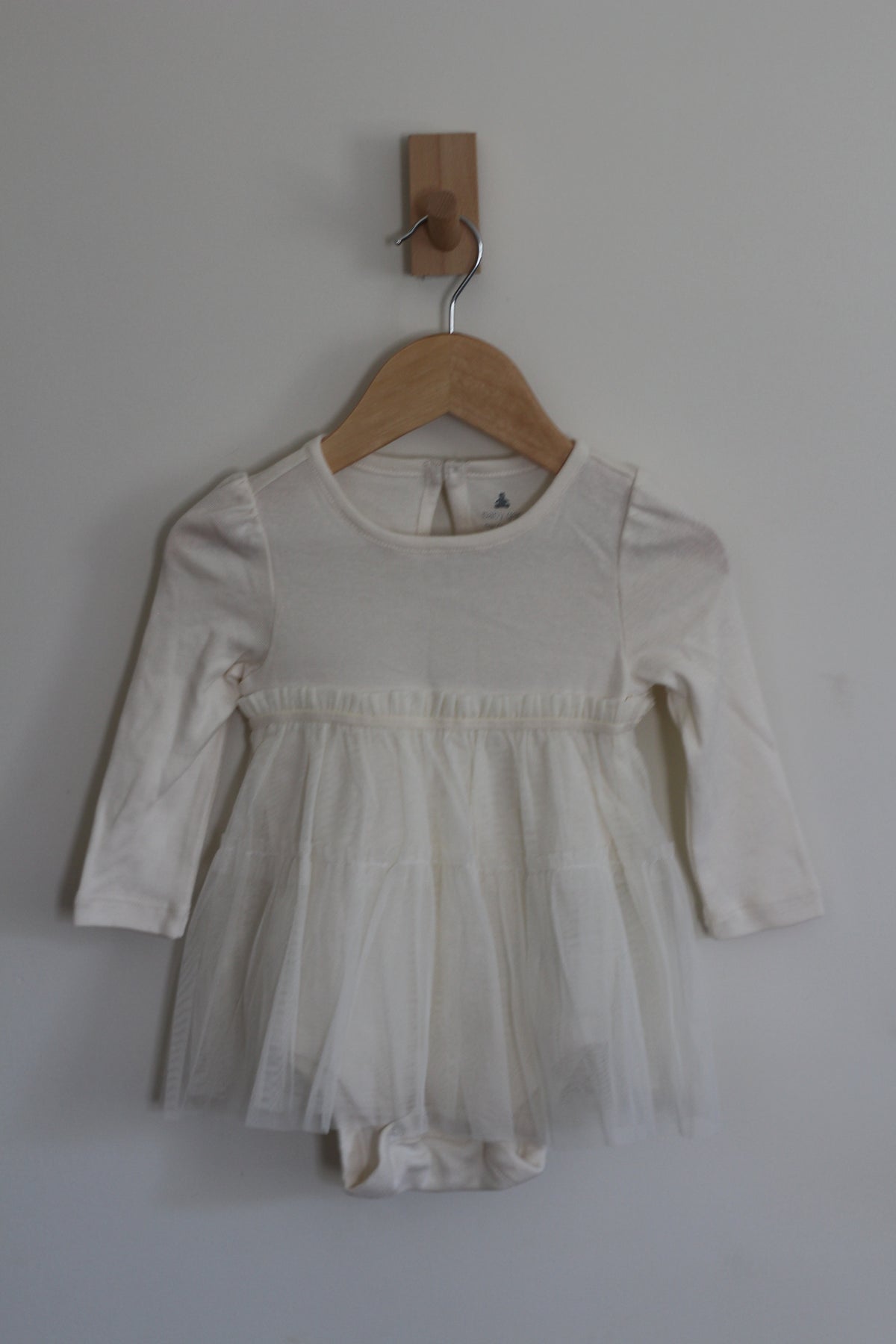 Baby Gap Long Sleeve Tulle Bodysuit Dress - size 12 - 18 months