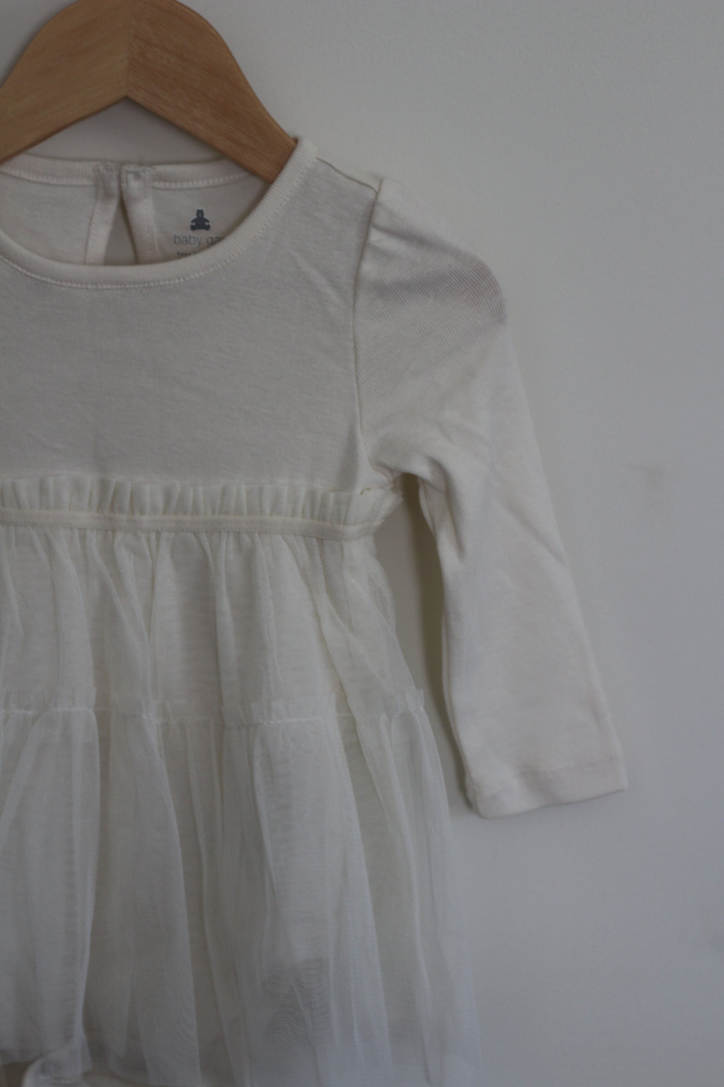 Baby Gap Long Sleeve Tulle Bodysuit Dress - size 12 - 18 months