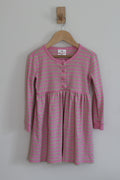 Hannah Anderson Long Sleeve Ribbed Henley Dress - size 110 or size 5