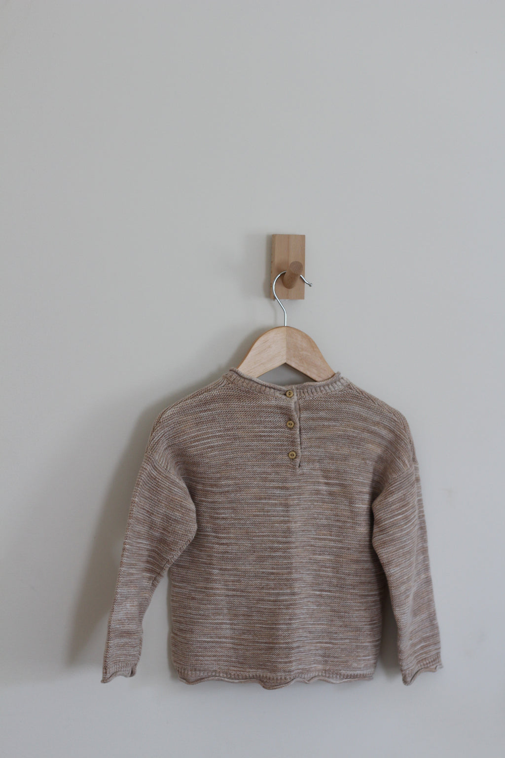 H&M Textured Knit-Cotton Sweater with Scalloped Edging - size - 2t