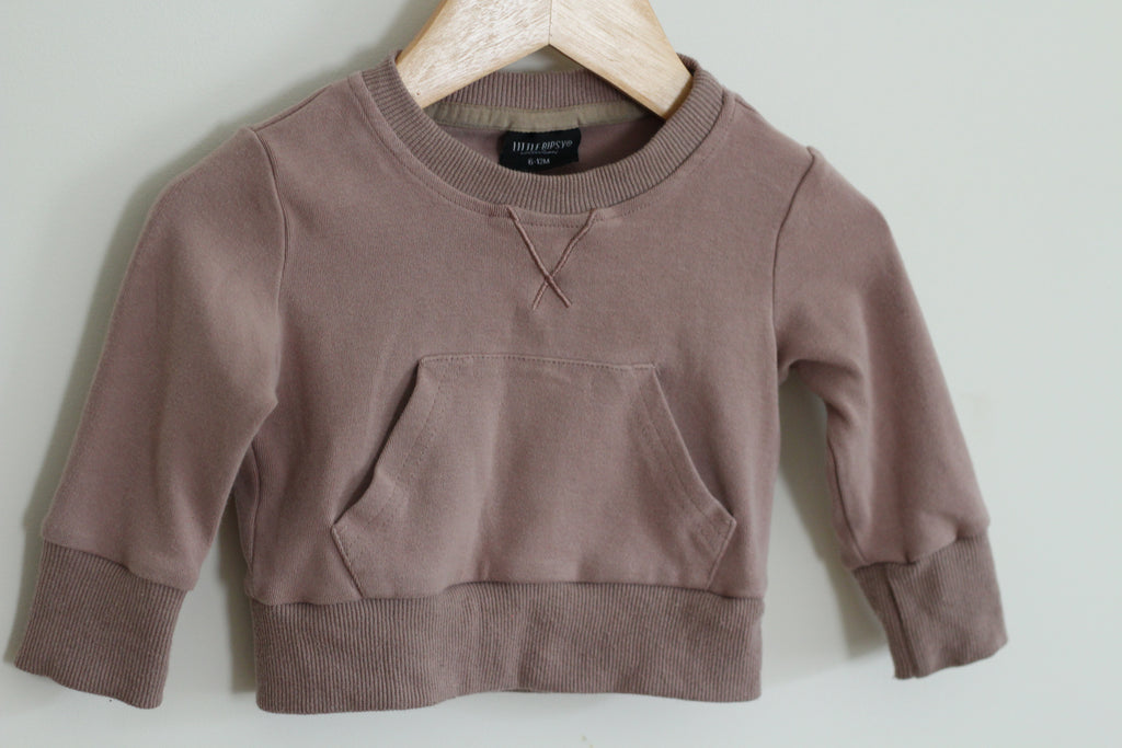 Little Bipsy Pocket Pullover Sweatshirt - size 6 - 12 months