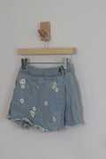 Abercrombie Kids Daisy Wrap Denim Skort - size 9 / 10