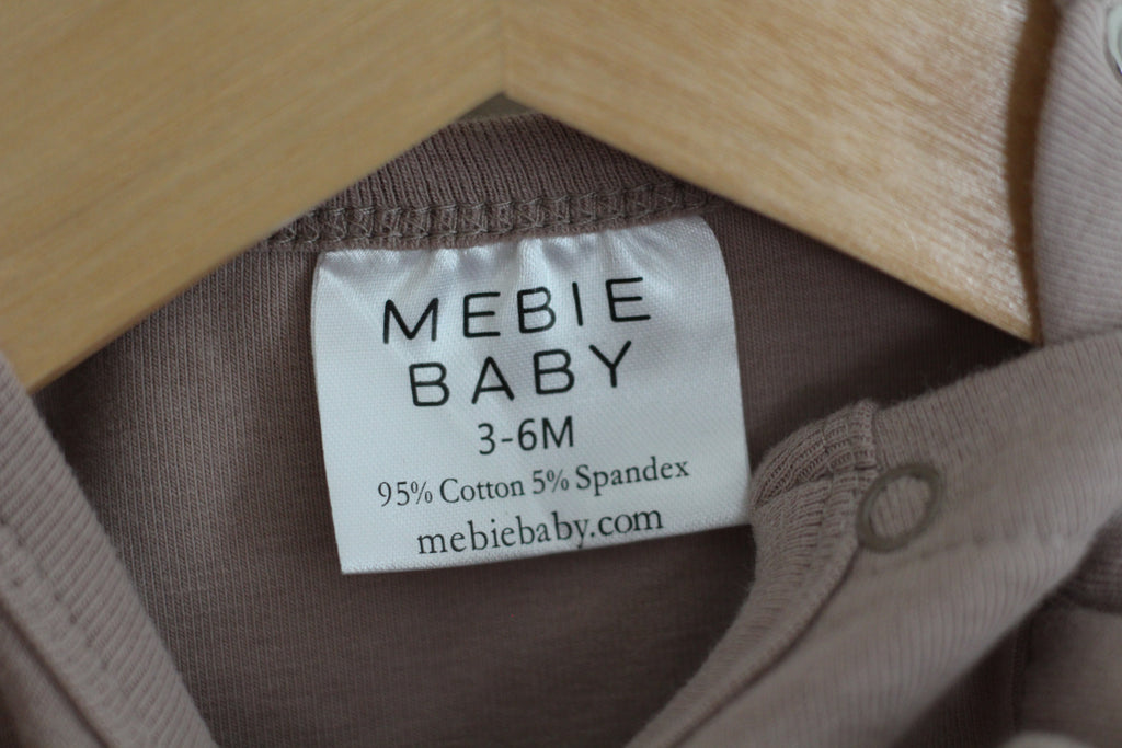 Mebie Baby Taupe Flutter Tee and Skirt Set - size 3 - 6 months