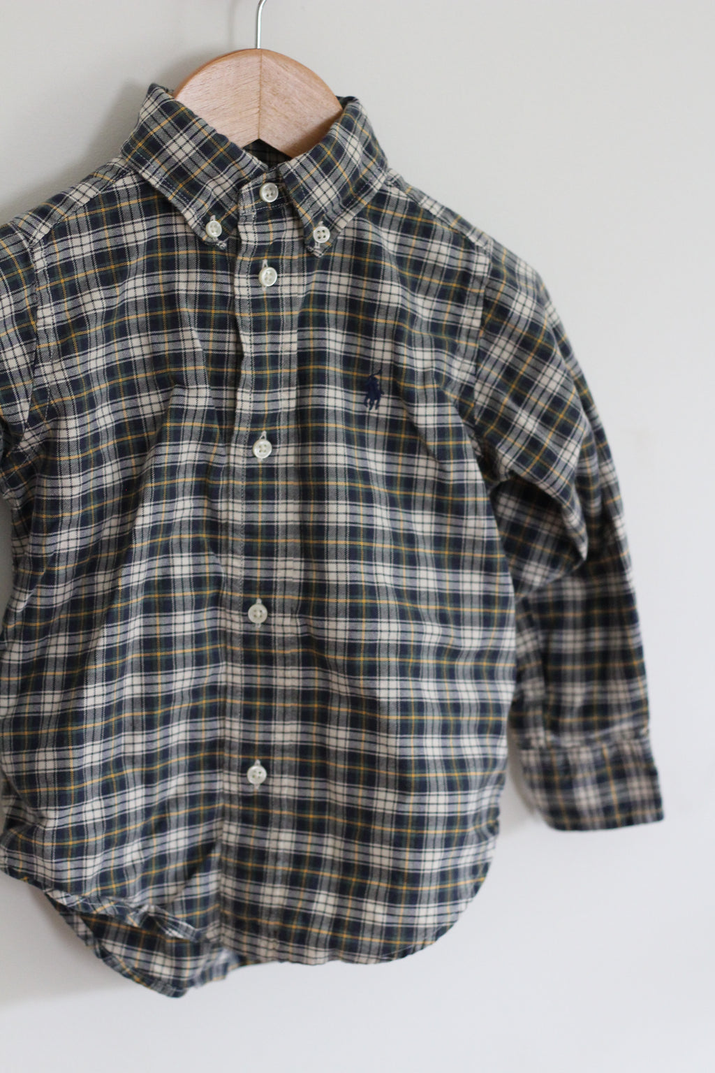 Ralph Lauren Plaid Long Sleeve Button Down - size 2t