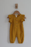 Cat & Jack Girls Gauze Ruffle Romper - size 3 - 6 months