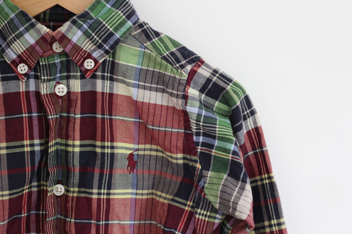 Ralph Lauren Plaid Button Down Shirt - size 2t