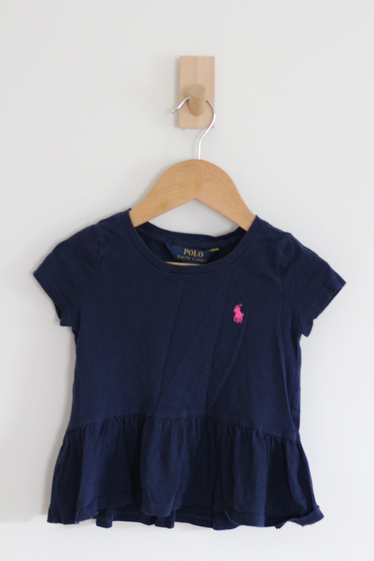 Polo Ralph Lauren Girls Ruffle Peplum Tee - size 3t