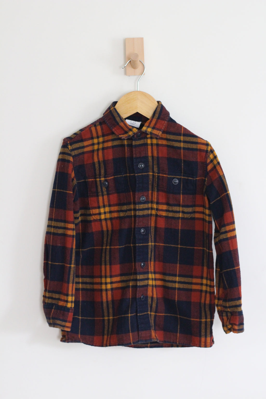 Gap Kids Harvest Plaid Flannel Shirt - size small, 6 - 7