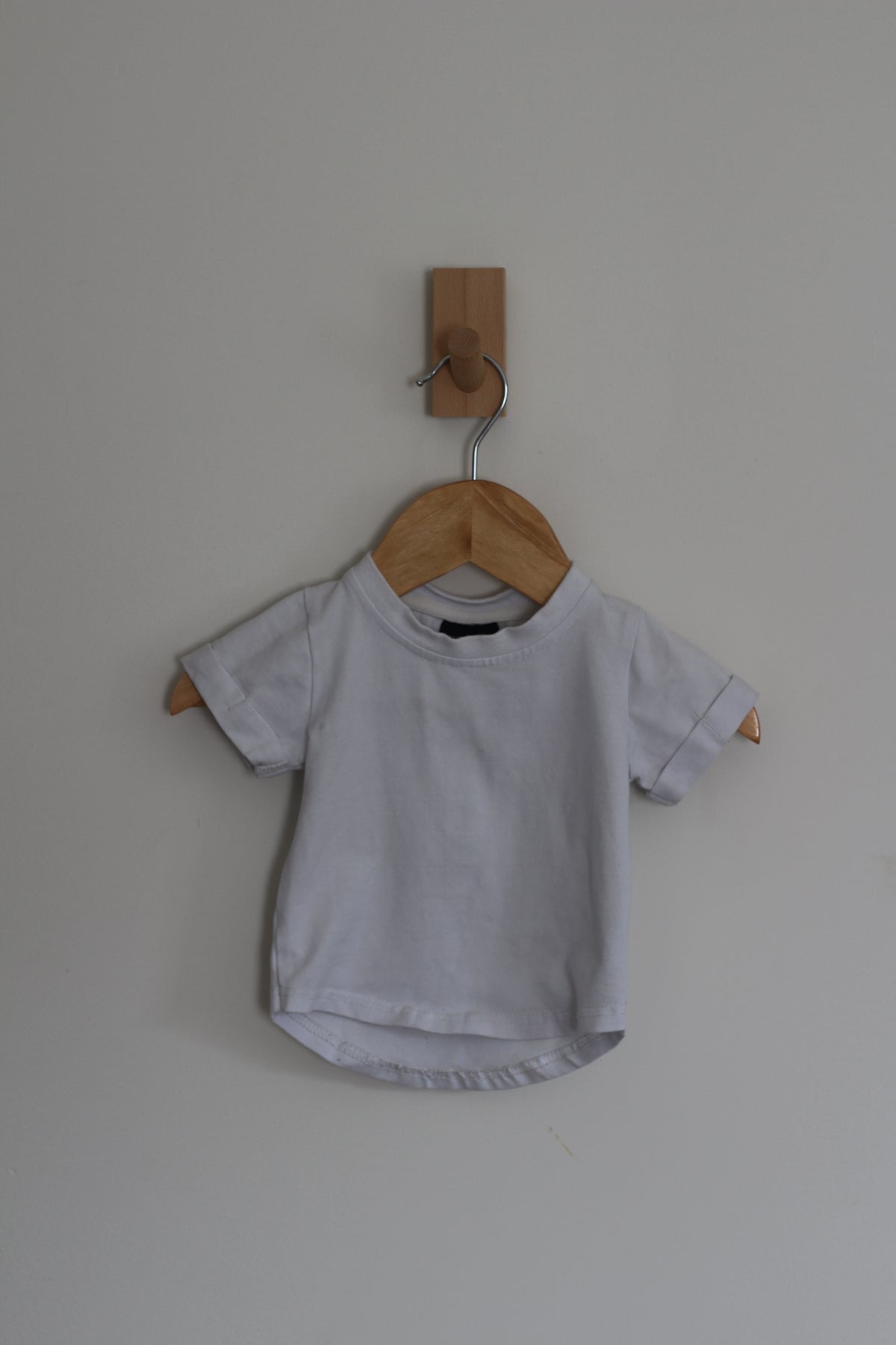 Little Bipsy Short Sleeve White Tee - size 3-6 months