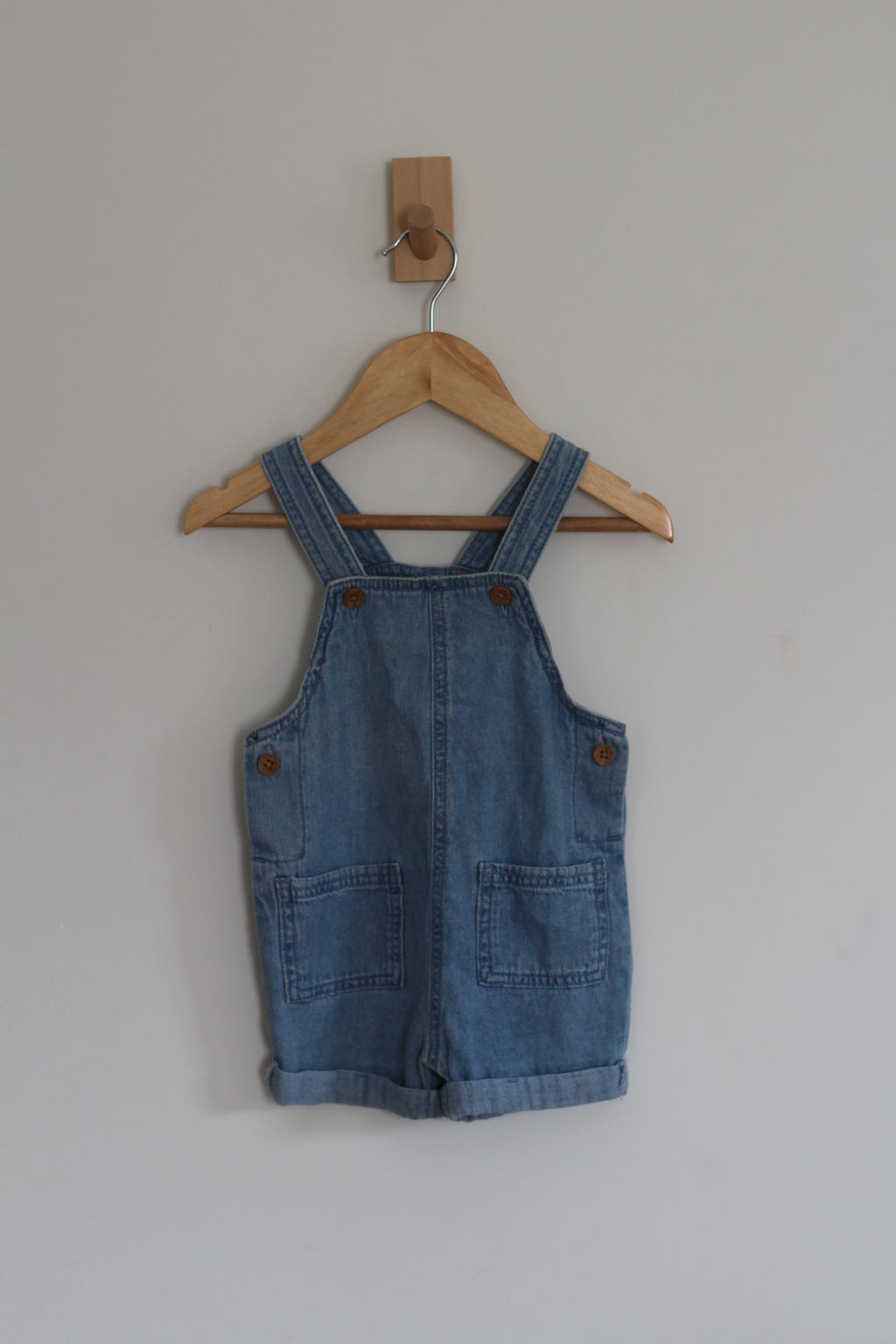 Little Co. by Lauren Conrad 100% Organic Cotton Denim Short Overalls - size 12 months