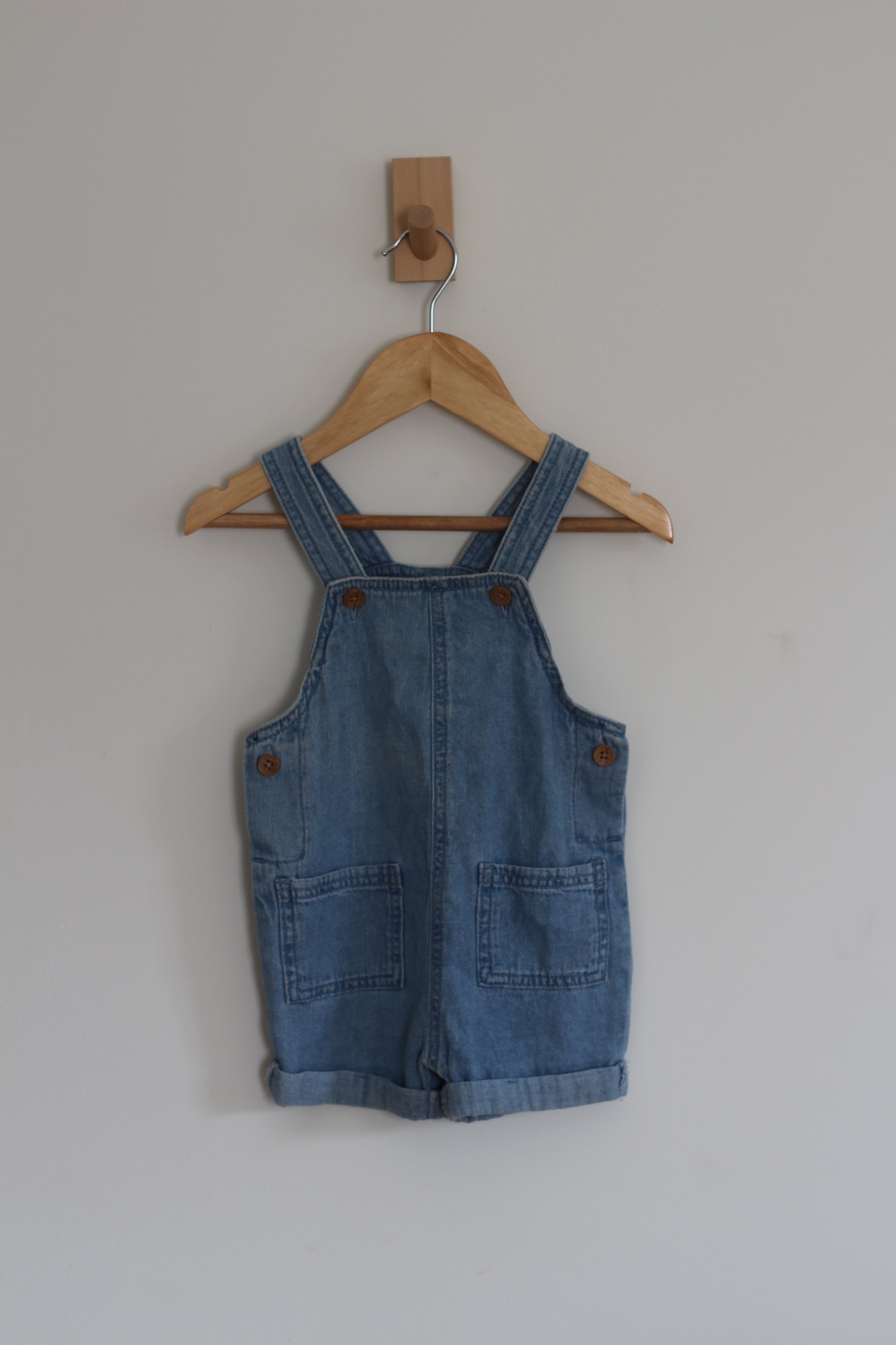 Little Co. by Lauren Conrad 100% Organic Cotton Denim Short Overalls - size 12 months