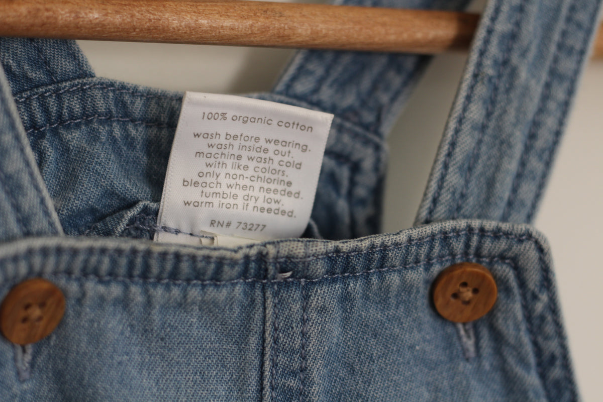 Little Co. by Lauren Conrad 100% Organic Cotton Denim Short Overalls - size 12 months