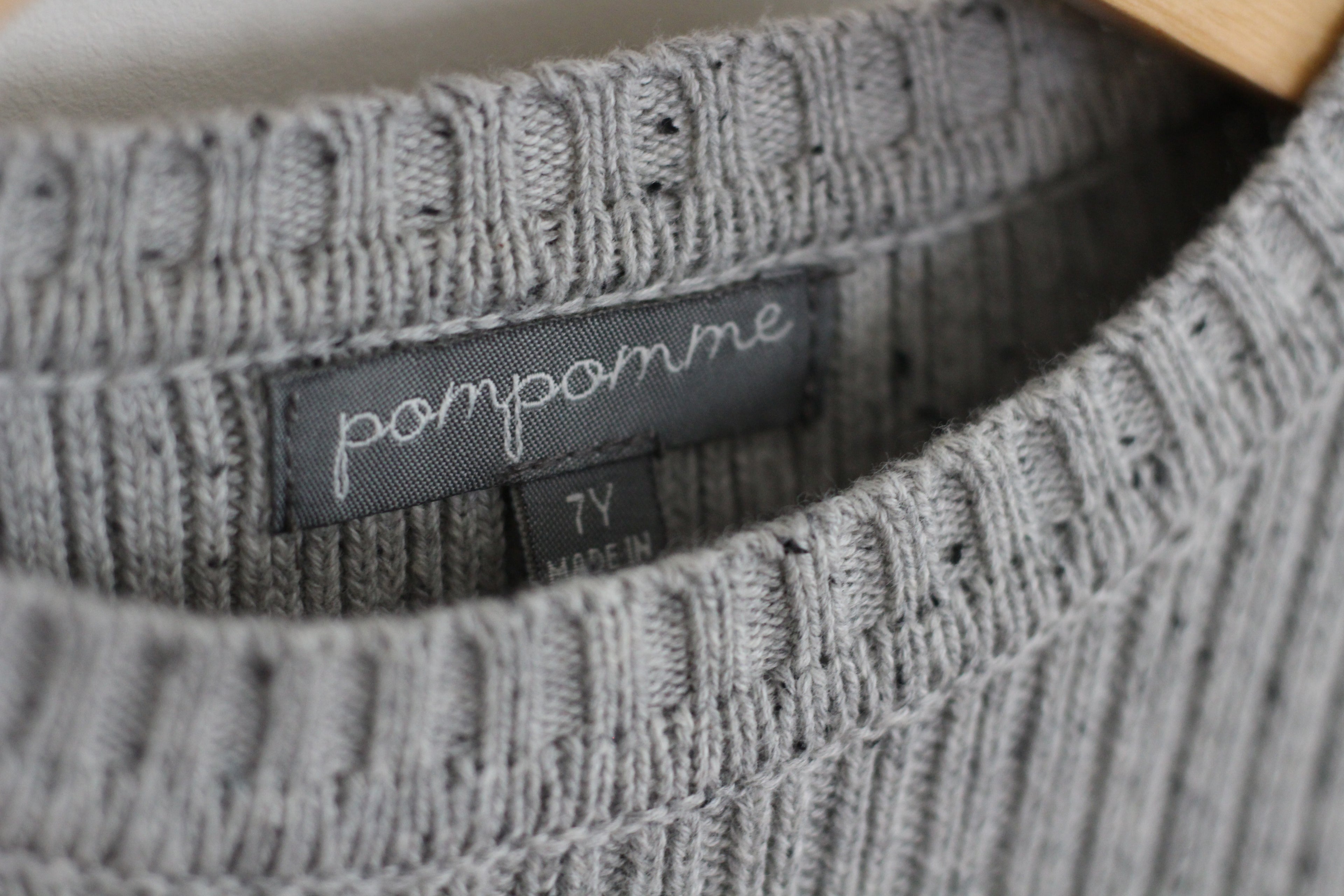 Pompomme Boys Ribbed Knit Sweater- size 7Y