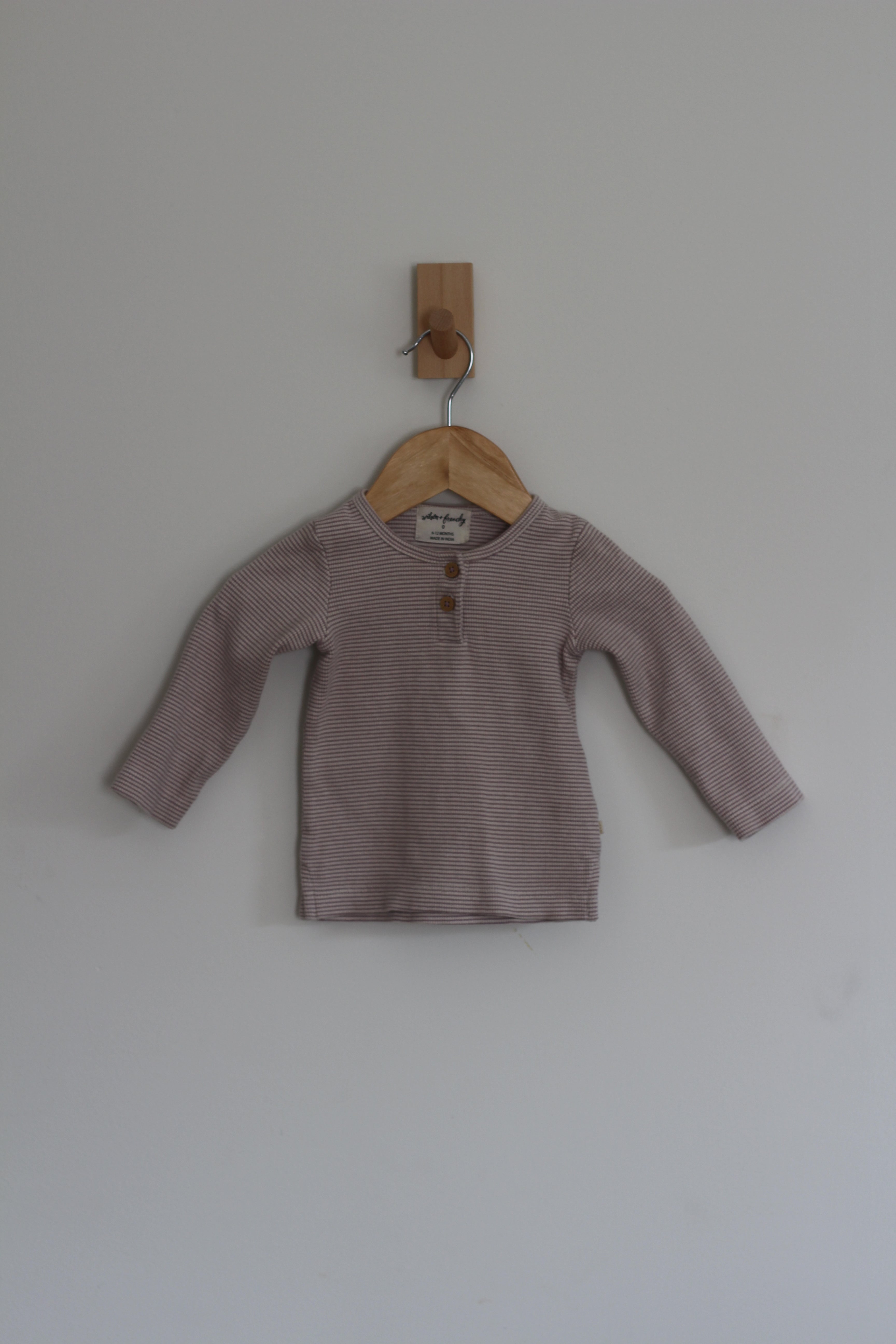Wilson + Frenchy Striped Long Sleeve Tee - size 6-12 months